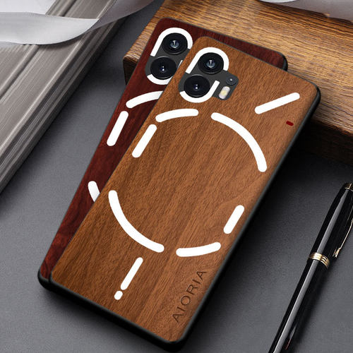 适用Nothing phone1手机壳Nothingphone2保护套phoneone海外国际版高级感创意商务超薄木纹皮壳case新款外壳