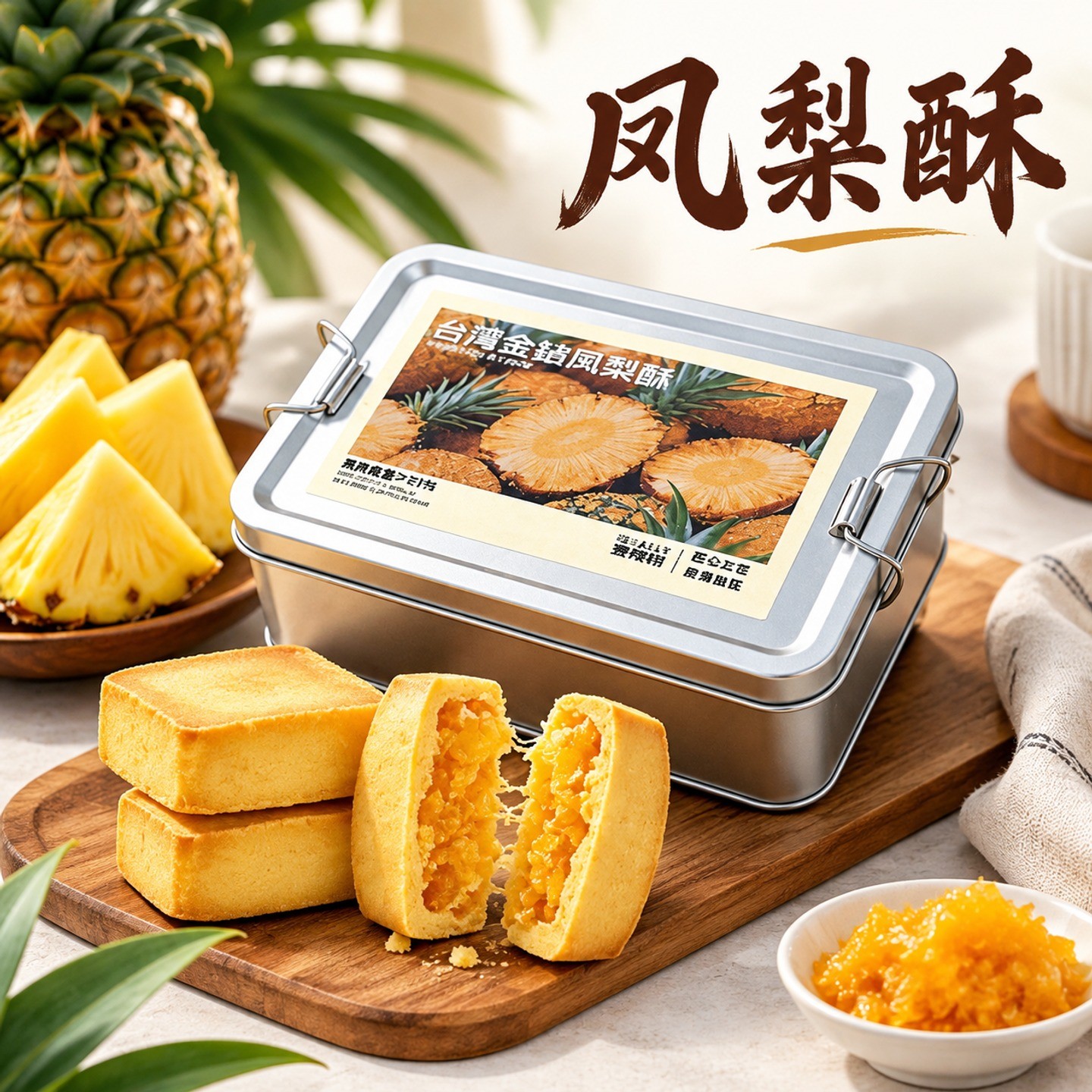 凤梨酥铁盒装中式整箱代餐办公室