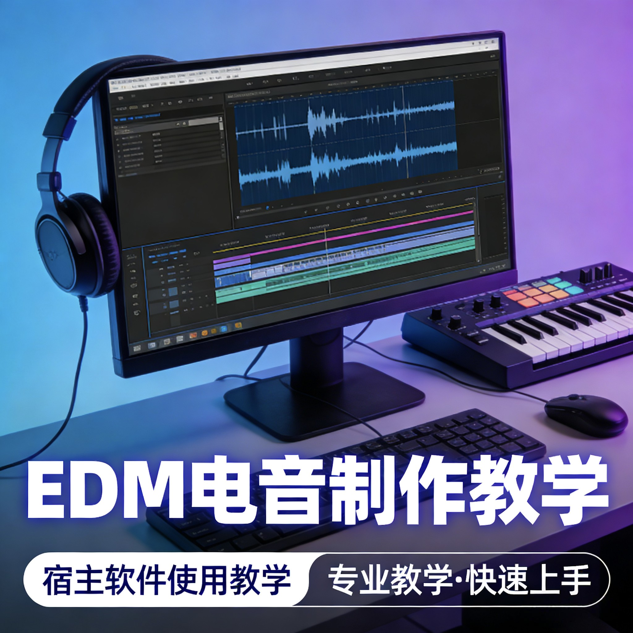 电音制作教学 电子音乐电脑制作教程 EDM混音教程 乐理教程教学
