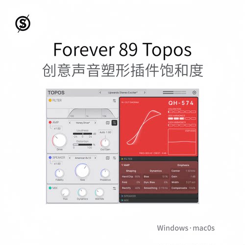 Forever 89 Topos 创意声音塑形插件 音调饱和度效果器 Win/Mac