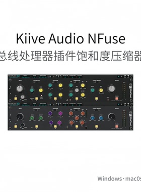 Kiive Audio NFuse 总线处理器插件 控制饱和度 压缩立体声Pc/Mac