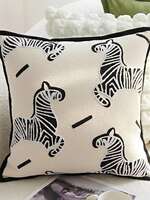 Cream-style sand hair pillow, living room cushion, office cushion, decorative pillowcase, one home item thumbnail 4