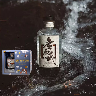 送肥猫细狗礼盒及酒杯 松木茶香结合柑橘香气 香港无名氏珍稀金酒