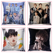 BTS防弹少年团抱枕金泰亨田柾国周边明星同款 diy定制生日礼物靠枕
