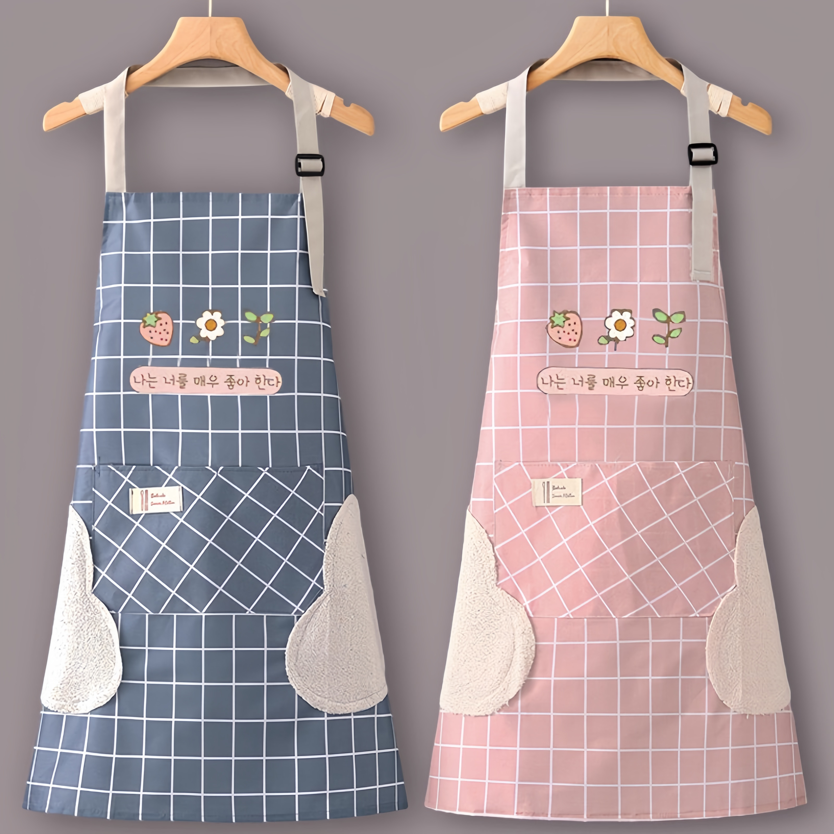 厨房做饭专用围裙2025新款女士防水防油可爱家用可擦手工作服围兜