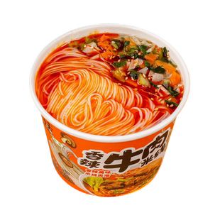 Wenyu/年货文玉香菇鸡汤味、香辣牛肉味冲泡型细米线116g/桶 早餐