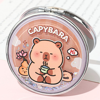 卡皮巴拉折叠双面流沙镜可爱学生