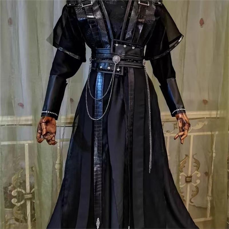 墨燃cos服古装黑色套装萧策长庚顾昀周晖劲装黑水贺玄cosplay古风