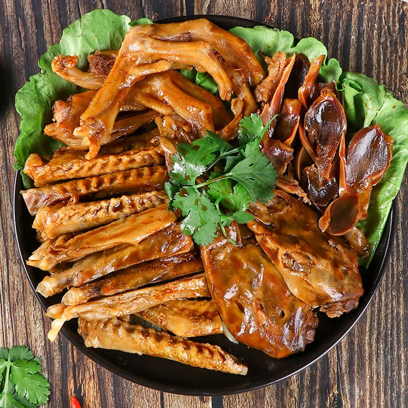 汇兴旺新鲜冷冻潮汕卤水拼盘特色凉菜鸭头鸭翅鸭胗肫鸭爪半成品