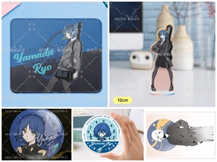 孤独摇滚 山田凉 同人周边包 亚克力牌吧唧杯垫鼠标垫明信片卡通