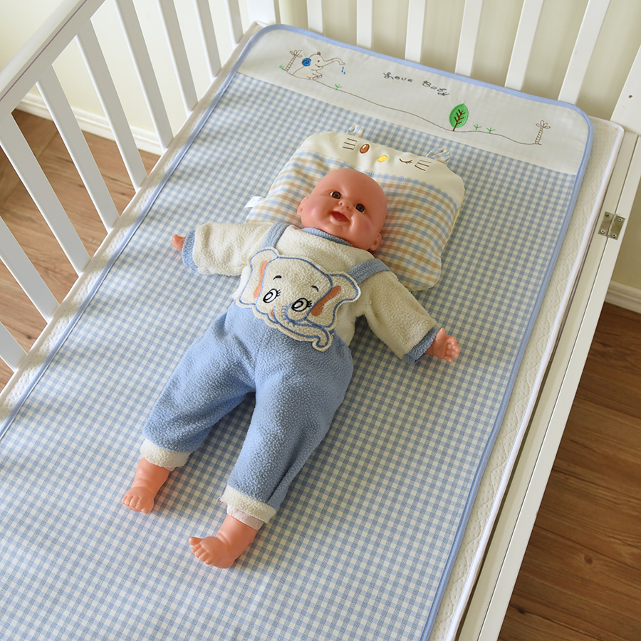 婴儿床凉席苎麻新生儿宝宝夏季冰丝透气儿童幼儿园午睡软凉席子