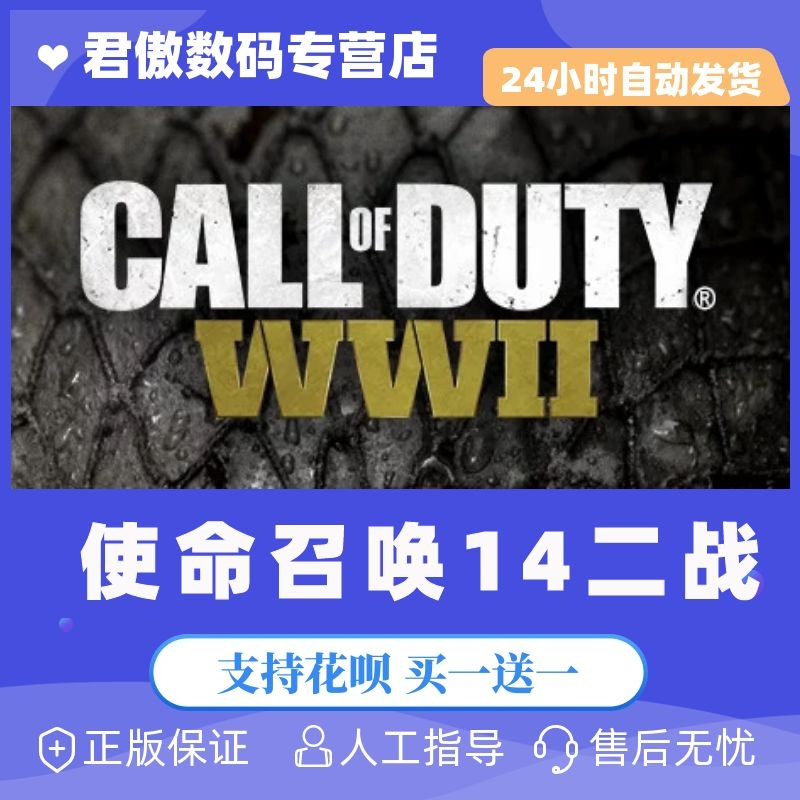 Steam PC正版 游戏 使命召唤14 使命召唤二战 Call of Duty WWII  全新成品号 电玩/配件/游戏/攻略 STEAM 原图主图