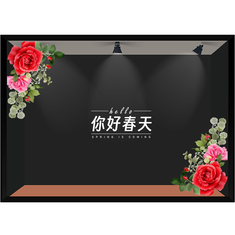 春天花卉静电玻璃贴膜