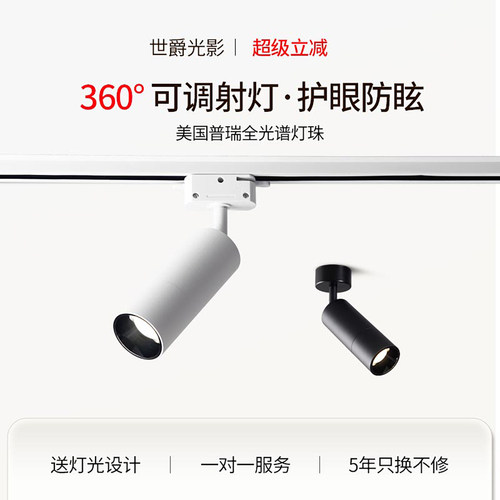 可调角度过道照画极简客厅无主灯