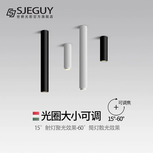 led圆柱形可变焦餐厅吸顶射灯