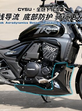 豪爵TR300 PLUS款专用全包下导流罩无损直上避护杠改装件装饰底托