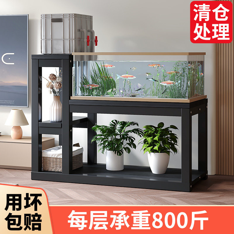 超强承重鱼缸架底柜双层多层龟缸架子桌子底座金属钢架客厅置物架