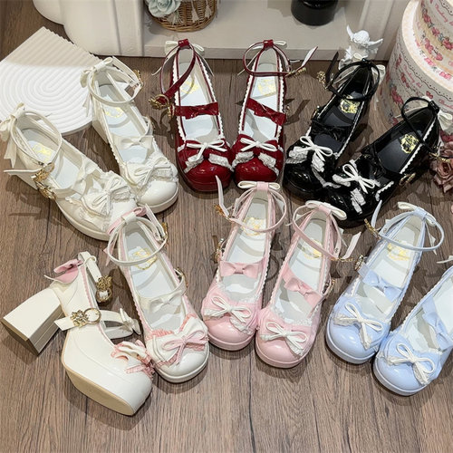 梦幻蝴蝶 中跟原创Lolita圆头平台洛丽塔优雅可爱女鞋