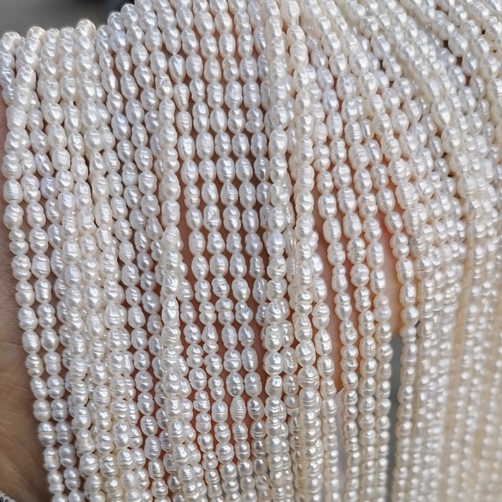 特价处理3-3.5mm螺纹米珠天然淡水珍珠散珠项链半成品一条,珠宝/钻石/翡翠,裸珠,淘宝优惠券,粉丝福利购,淘宝优惠卷