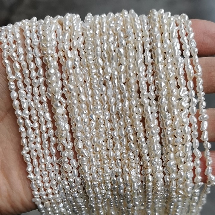 特价处理瑕疵3-3.5mm米珠天然淡水珍珠散珠项链半成品一条 36公分,珠宝/钻石/翡翠,裸珠,淘宝优惠券,粉丝福利购,淘宝优惠卷