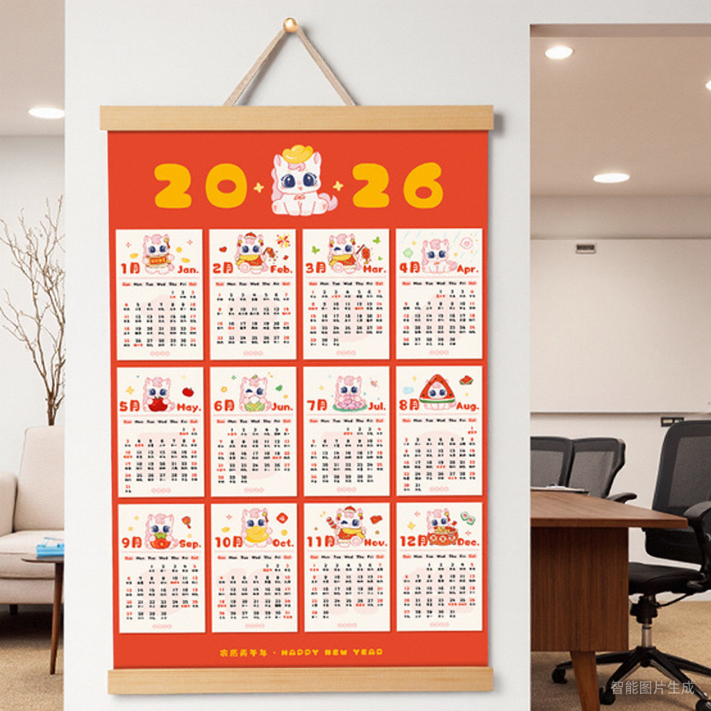 2026年历时尚挂轴走廊创意装饰画卧室背景墙可爱挂画玄关实木挂件图片