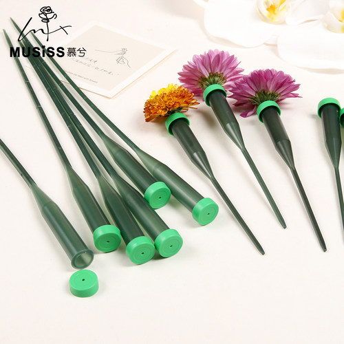 新款鲜花营养管养花保水储水花束透明管花店专用塑料移动保鲜管子