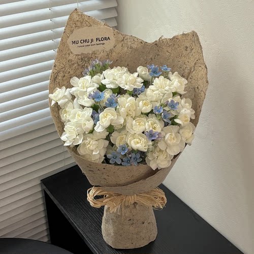 手工树皮纸高级复古包花纸加厚纹理鲜花花束包装纸DIY花艺资材