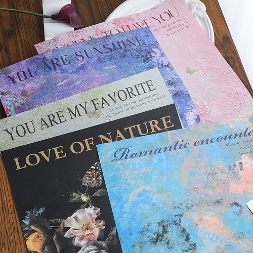 熙梦花园油画风鲜花花束包装纸