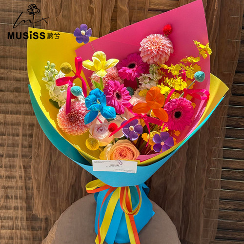 多巴胺加厚卡纸包花硬挺纸鲜花