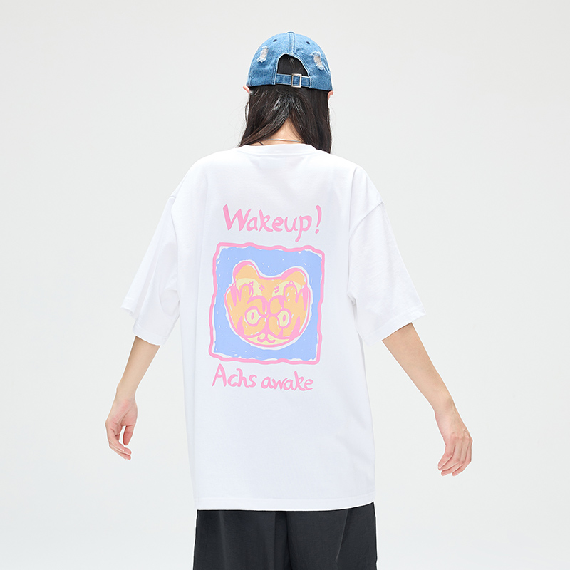 ACHSAWAKE手绘涂鸦卡通短袖