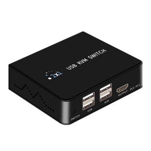 hdmi kvm切换器二进一出2切1多台电脑主机共享显示屏打印机USB鼠标键盘笔记本同屏分屏高清线二进一出分配器