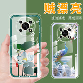 直边透明华为适用荣耀x30手机壳x30i女新款 透明honor 30手机套中国风硅胶软壳保护套薄网红卡通全包防摔送钢