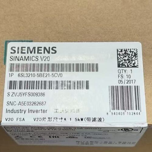 议价SINAMICS V20变频器 6SL3210-5BE可维修