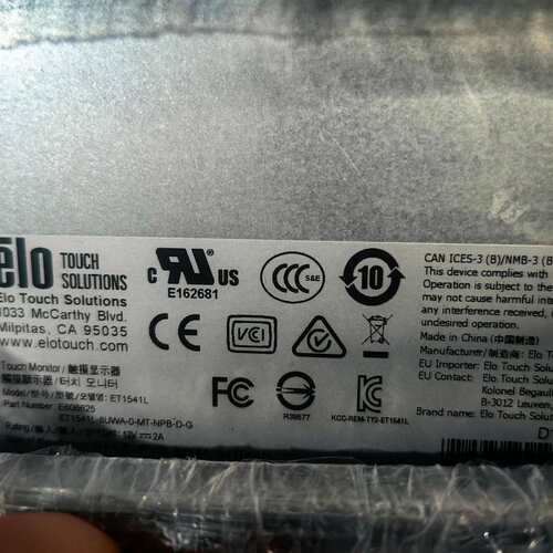 议价ELO触摸显示屏 ET1541L ET1541L-8UWA-可维修