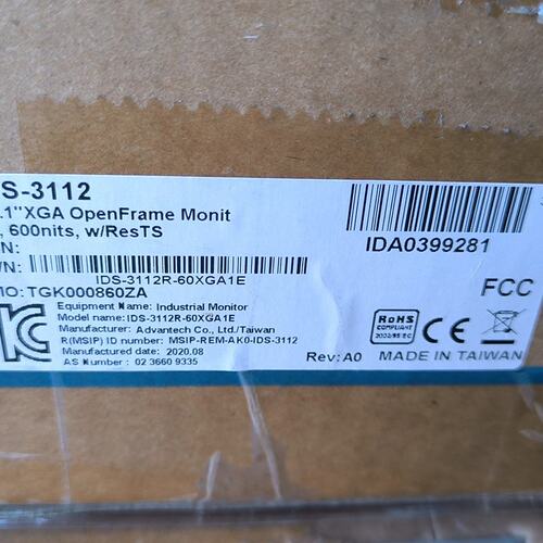 议价研华IDS-3112R-60XGA1E工业显示器，12.1寸可维修