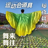 学校运动会入场创意道具彩色渐变翅膀团体操开幕式 舞蹈表演方阵舞