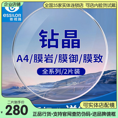 防蓝光近视眼镜片依视路新系列