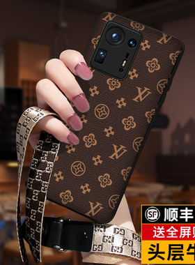 匠恒适用小米mix4手机壳真皮小米11pro保护套全包镜头11尊享版xiaomi情侣mi外壳高档男女款十一带挂绳mx4老花