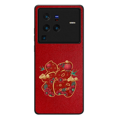 vivox80pro真皮中国风手机壳