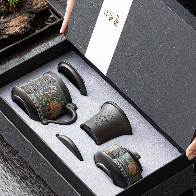 紫砂茶杯家用办老公室泡茶杯子单杯茶水分离中秋节礼盒教师节送师,餐饮具,茶杯,淘宝优惠券,粉丝福利购,淘宝优惠卷