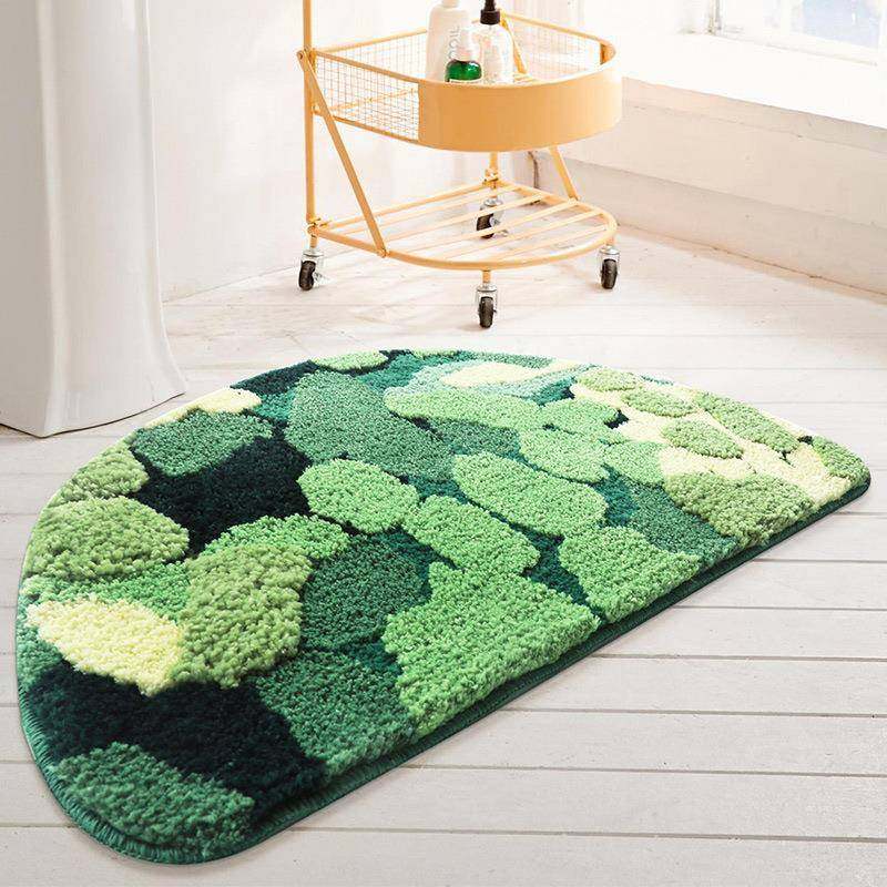 浴室半圆地垫强吸水防滑家用柔脚垫超细加厚软垫子卫生间绿植地毯,居家布艺,家用脚垫,淘宝优惠券,粉丝福利购,淘宝优惠卷