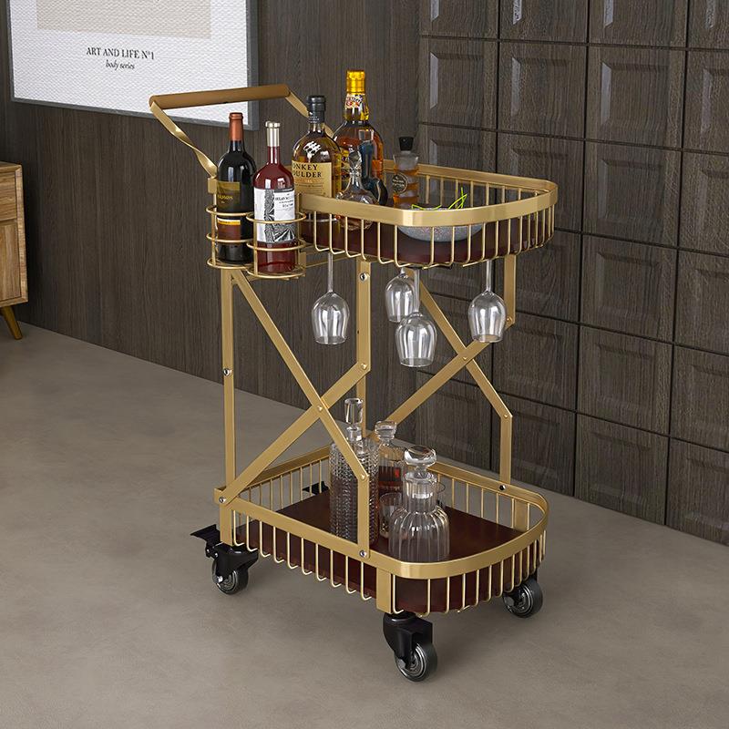 酒水车欧式推车二层送餐服务车酒店餐厅移蛋糕高档茶水车动小推车