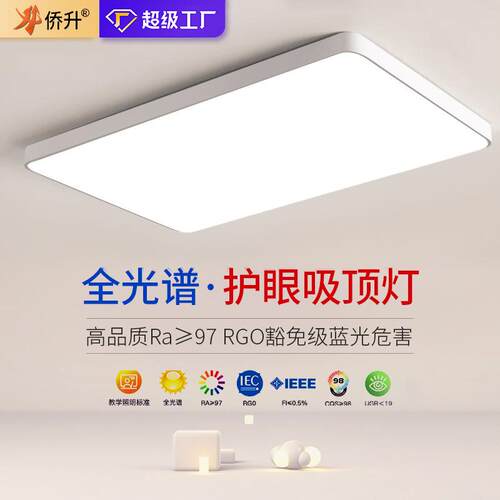 客厅灯简约屋吸顶灯高级感护眼灯卧室灯阳台灯全中山灯具家装灯饰