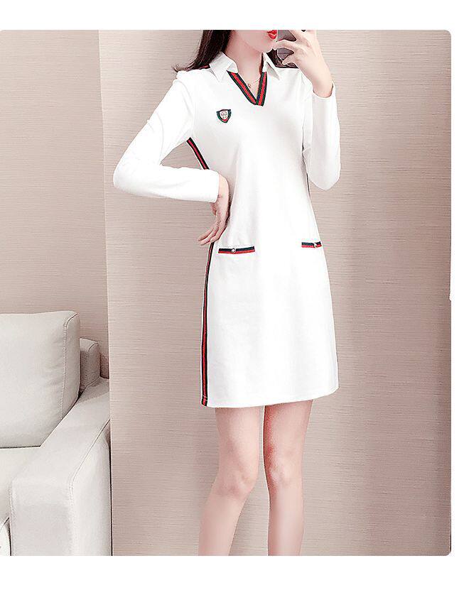 高尔夫球服女装2026年春装新款运动连衣裙女生羽毛球裙学生休闲裙