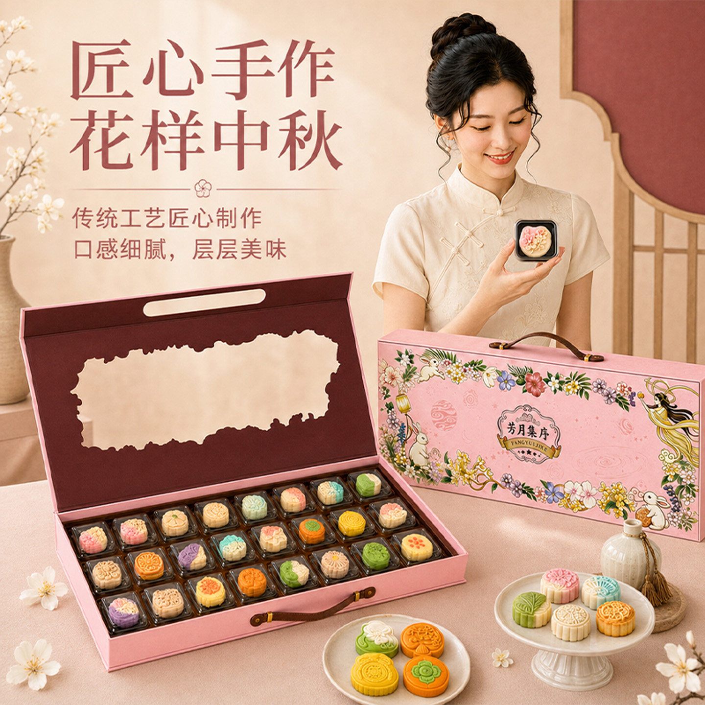 中秋节送礼高端月饼礼盒装新款广式流心2026高档礼品团购定制福利