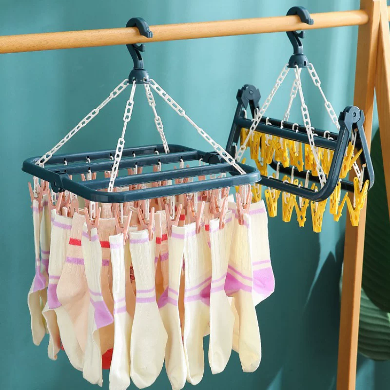 Universal hanger, socks, foldable drying rack, children's storage system, 32