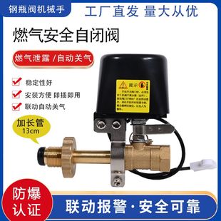 防爆认证燃气泄漏自动切断阀钢瓶机械手液化气罐切断阀