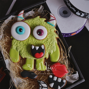 表情造型烘焙工具 创意小怪兽趣味DIY 万圣节糖霜饼干模具 新款