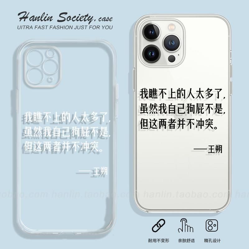 文人语录手机壳王朔适用苹果16pro华为pura80/iPhone15Promax小米14/vivo周边OPPO/13/12/11/x荣耀红米同款ma