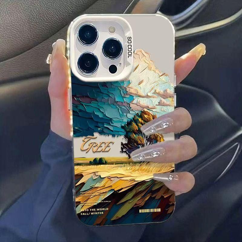 油画手机壳稻田适用艺术苹果16pro彩银华为pura70/iPhone15Promax小米14/vivo周边OPPO/13/12/11/x荣耀红米同